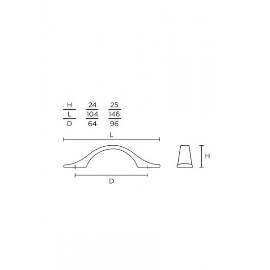 Λαβές επίπλων Σειρά 447  CONVEX+ΔΩΡΟ ΚΟΠΤΗΣ ΒΙΔΩΝ