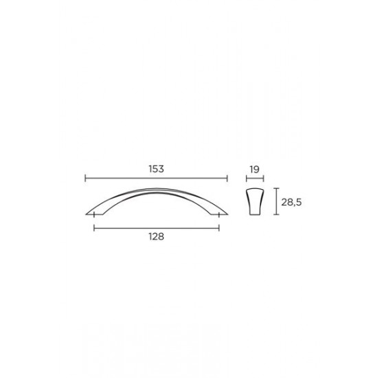 Λαβές επίπλων Σειρά 443  CONVEX+ΔΩΡΟ ΚΟΠΤΗΣ ΒΙΔΩΝ