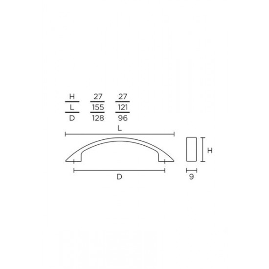 Λαβές επίπλων Σειρά 219  CONVEX+ΔΩΡΟ ΚΟΠΤΗΣ ΒΙΔΩΝ