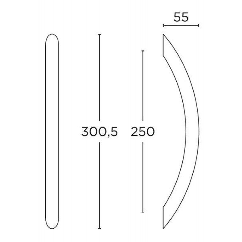 Λαβή εξώθυρας  Σειρά 129 CONVEX +ΔΩΡΟ 2 ΚΑΤΣΑΒΙΔΙΑ