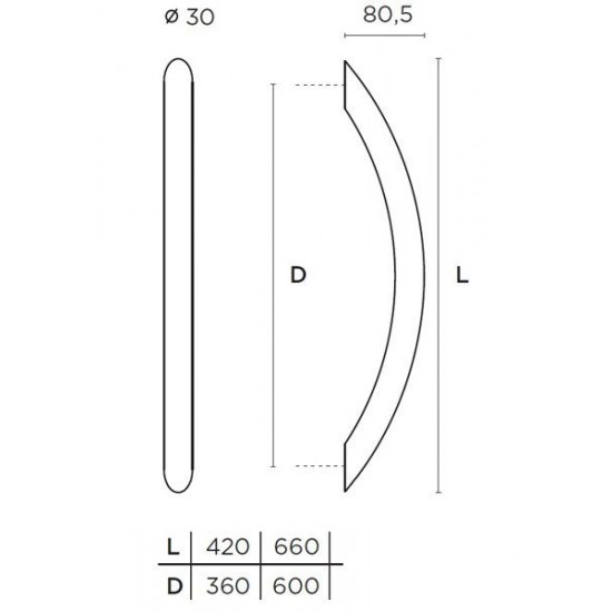 Λαβή εξώθυρας CONVEX 833