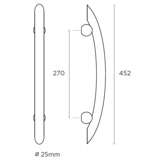 Λαβή εξώθυρας CONVEX 881