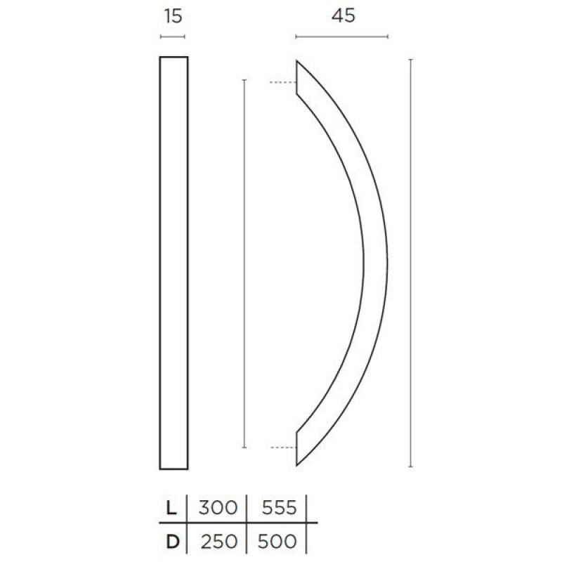 Λαβή εξώθυρας CONVEX 883