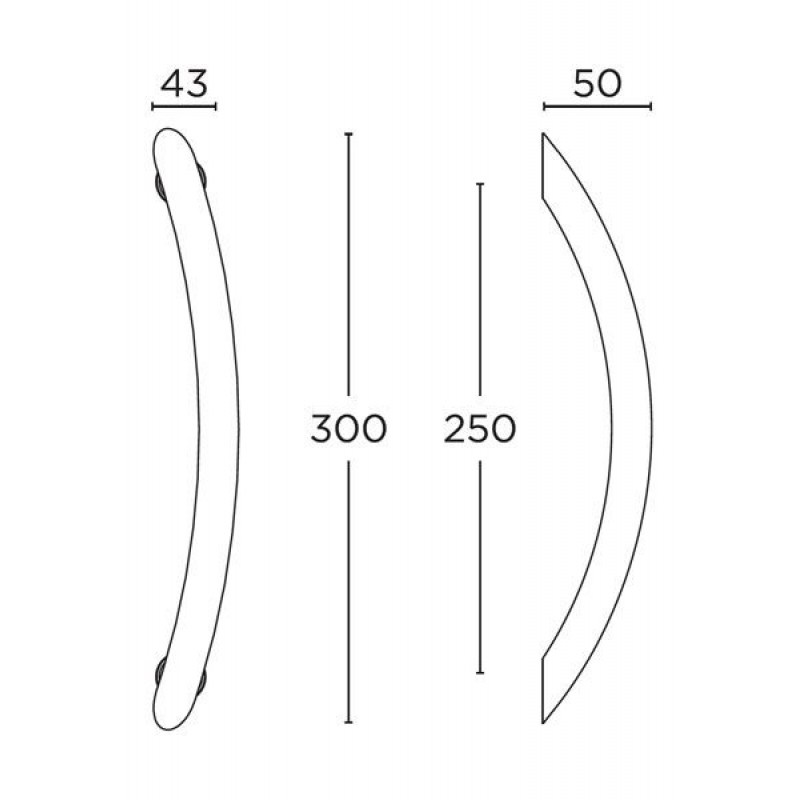 Λαβή εξώθυρας  Σειρά 129 S CONVEX +ΔΩΡΟ 2 ΚΑΤΣΑΒΙΔΙΑ