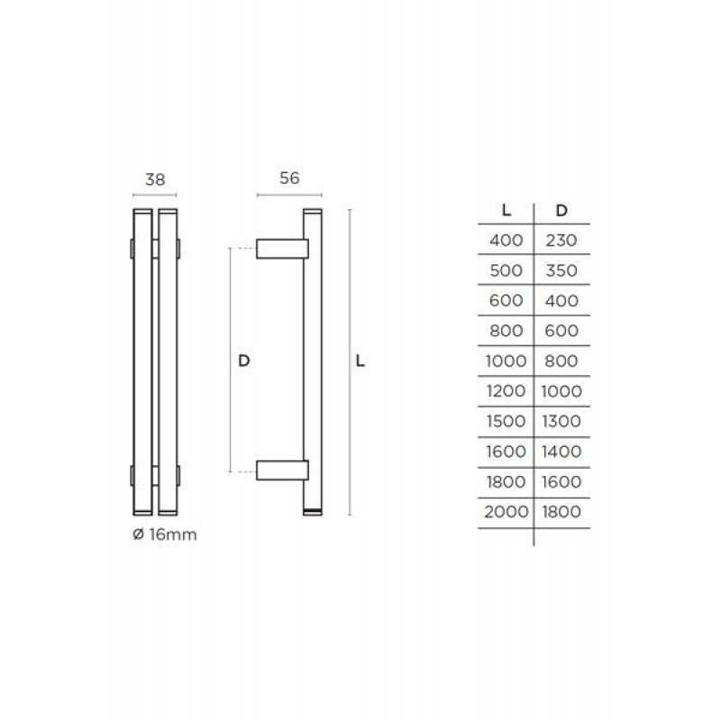 Λαβή εξώθυρας CONVEX 871