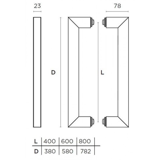 Λαβή εξώθυρας  CONVEX 931