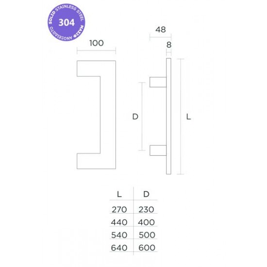 Λαβή εξώθυρας CONVEX 917