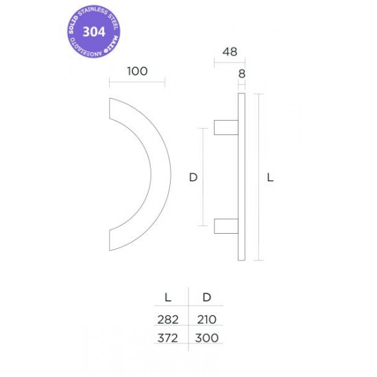 Λαβή εξώθυρας CONVEX 921