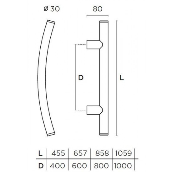 Λαβή εξώθυρας  Σειρά 461 CONVEX+ΔΩΡΟ 2 ΚΑΤΣΑΒΙΔΙΑ