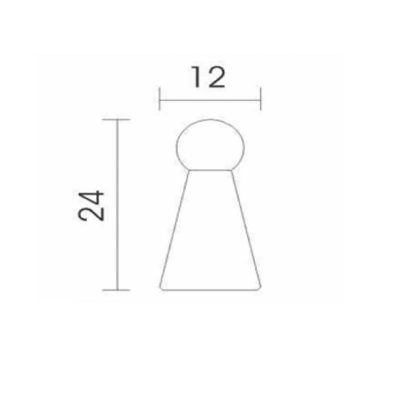 Πόμολα Επίπλων Σειρά 253 CONVEX+ΔΩΡΟ ΚΟΠΤΗΣ ΒΙΔΩΝ