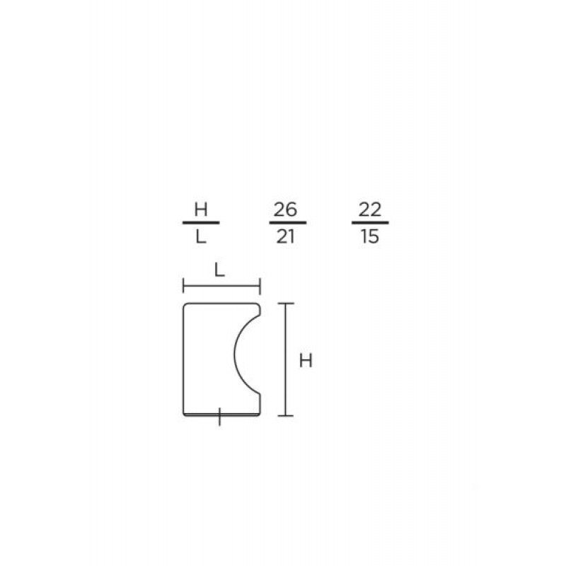 Πόμολα Επίπλων Σειρά 222 CONVEX+ΔΩΡΟ ΚΟΠΤΗΣ ΒΙΔΩΝ