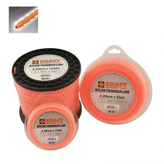 KRAFT D-TWIST: ΝΗΜΑ ΚΟΠΗΣ 4.00mm ΣΥΣΚ.1,35kg