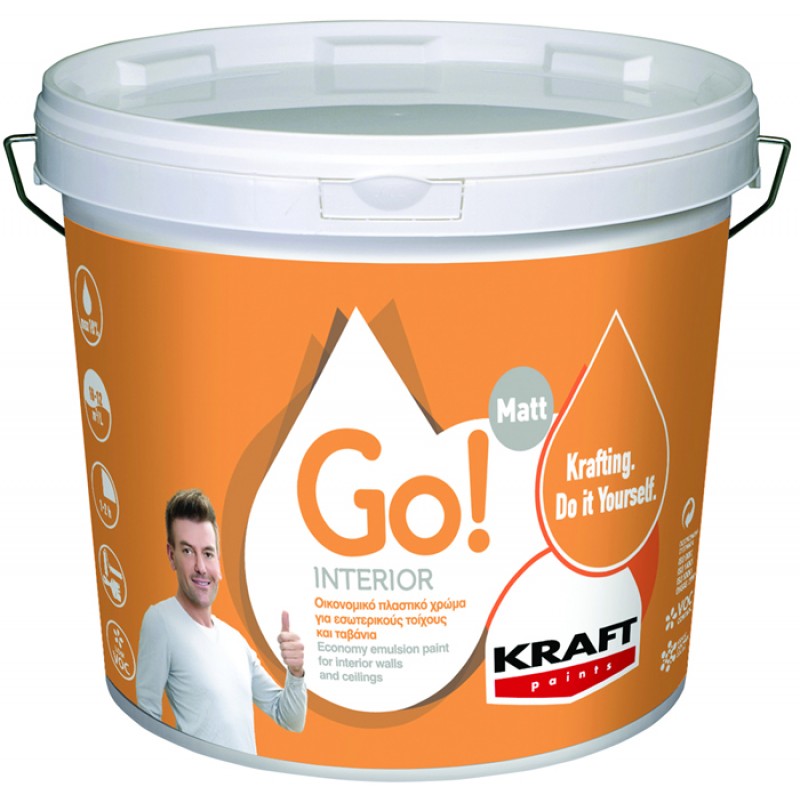 Go! Interior 3LT Kraft οικονομικό πλαστικό χρώμα