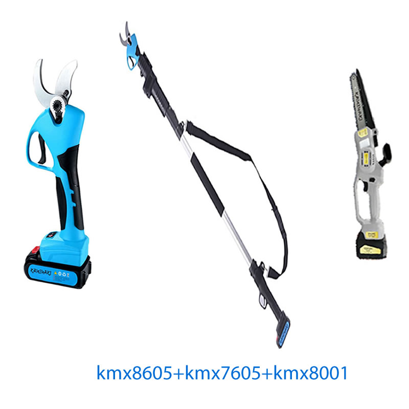 Ψαλίδι Μπαταρίας Kamihaki KMX 8605+Προέκταση ΚΜΧ 7605+Αλυσοπρίονο ΚΜΧ 8001