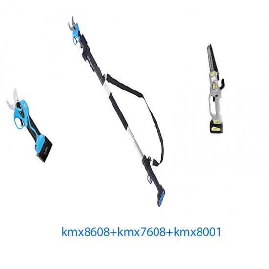 Ψαλίδι Μπαταρίας Kamihaki KMX 8608+Προέκταση ΚΜΧ 7608+Αλυσοπρίονο ΚΜΧ 8001