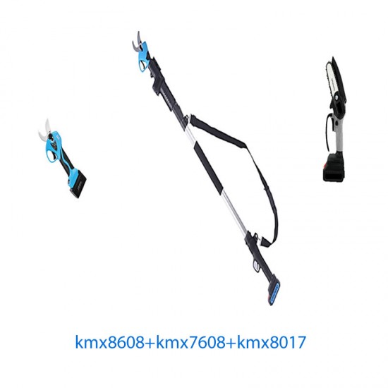 Ψαλίδι Μπαταρίας Kamihaki KMX 8608+Προέκταση ΚΜΧ 7608+Αλυσοπρίονο ΚΜΧ 8017