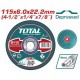 TOTAL ΔΙΣΚΟΣ ΛΕΙΑΝΣΕΩΣ ΜΕΤΑΛΛΟΥ Φ - 115 Χ 6mm (TAC2231151)