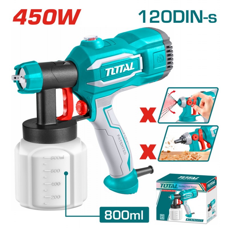 TOTAL ΗΛΕΚΤΡΙΚΟ ΠΙΣΤΟΛΙ ΒΑΦΗΣ 450W (TT3506)