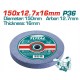 TOTAL ΣΜΥΡΔΟΤΡΟΧΟΣ Φ-150mm ΓΙΑ TBG15015 (TAC1506023)