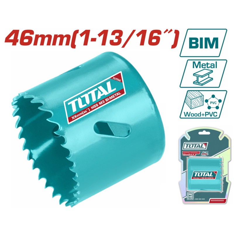 TOTAL ΠΟΤΗΡΟΤΡΥΠΑΝΟ ΜΕΤΑΛΛΟΥ 46mm (TAC410461)