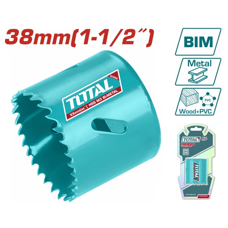TOTAL ΠΟΤΗΡΟΤΡΥΠΑΝΟ ΜΕΤΑΛΛΟΥ 38mm (TAC410381)