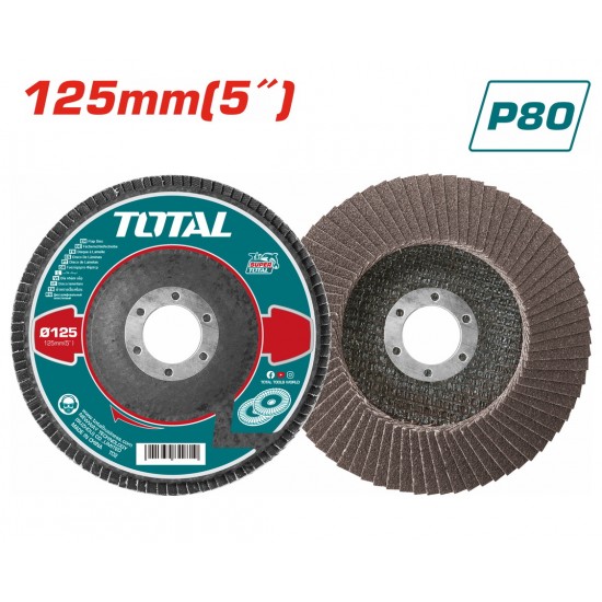 TOTAL ΠΟΛΥΠΤΕΡΟ ΓΥΑΛΙΣΜΑΤΟΣ ΜΕΤΑΛΛΟΥ / ΙΝΟΧ 125mm P80 (TAC631253)