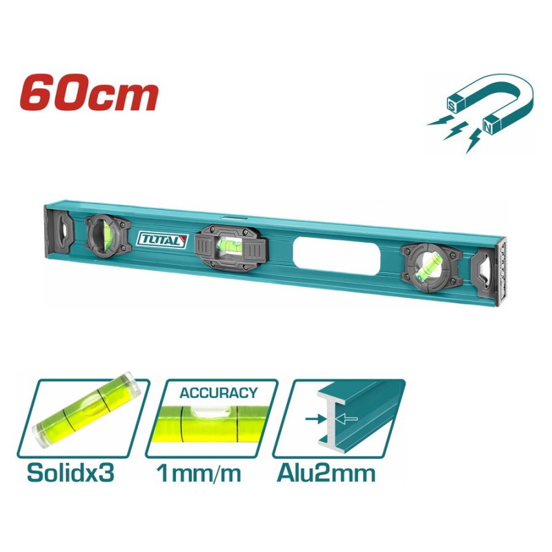 TOTAL ΑΛΦΑΔΙ ΑΛΟΥΜΙΝΙΟΥ ΜΑΓΝΗΤΙΚΟ ΝΕΟΥ ΤΥΠΟΥ 60cm (TMT26026)