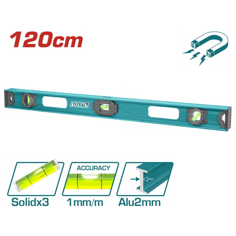 TOTAL ΑΛΦΑΔΙ ΑΛΟΥΜΙΝΙΟΥ ΜΑΓΝΗΤΙΚΟ ΝΕΟΥ ΤΥΠΟΥ 120cm (TMT212026)