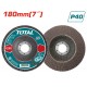 TOTAL ΠΟΛΥΠΤΕΡΟ ΓΥΑΛΙΣΜΑΤΟΣ ΜΕΤΑΛΛΟΥ / ΙΝΟΧ 180mm P40 (TAC631801)