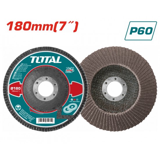 TOTAL ΠΟΛΥΠΤΕΡΟ ΓΥΑΛΙΣΜΑΤΟΣ ΜΕΤΑΛΛΟΥ / ΙΝΟΧ 180mm P60 (TAC631802)
