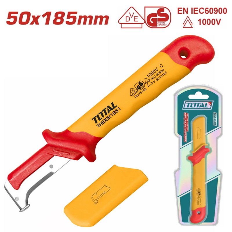 TOTAL ΜΑΧΑΙΡΙ ΑΠΟΓΥΜΝΩΣΗΣ ΚΑΛΩΔΙΩΝ ΚΥΡΤΟ 185mm 1000V VDE (THIDCK1851)