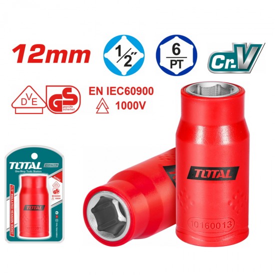 TOTAL ΚΑΡΥΔΑΚΙ ΕΞΑΓΩΝΟ 1/2" 12mm 1000V VDE (THIHAST12121)