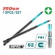 TOTAL ΜΥΤΕΣ ΜΑΓΝΗΤΙΚΕΣ ΜΑΥΡΕΣ ΡH2 250mm 10ΤΕΜ (TACIM16PH2103)