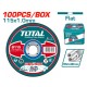 TOTAL ΔΙΣΚΟΣ ΚΟΠΗΣ ΙΝΟΧ - ΜΕΤΑΛΛΟΥ 115 Χ 1mm 100TEM ΣΕ ΜΕΤΑΛΛΙΚΟ ΚΟΥΤΑΚΙ (TAC210115100)