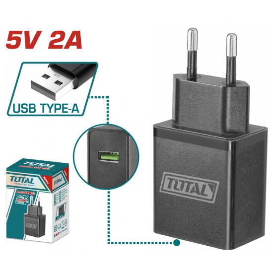 TOTAL ΦΟΡΤΙΣΤΗΣ 5V / 2A USΒ Τype-A (TCLI120502)