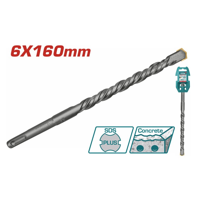 TOTAL ΔΙΑΜΑΝΤΟΤΡΥΠΑΝΟ SDS-PLUS 6 X 160mm (TAC310602)