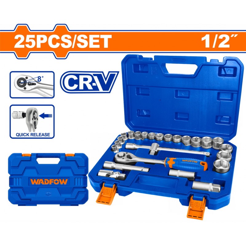 WADFOW ΚΑΣΕΤΙΝΑ ΚΑΡΥΔΑΚΙΑ 1/2" 25ΤΕΜ (WST2D25)