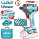 TOTAL ΕΠΑΓΓ. ΠΑΛΜΙΚΟ ΚΑΤΣΑΒΙΔΙ ΜΠΑΤ. Li-ion 20V / 2Ah / 285Nm / 2 ΜΠΑΤΑΡΙΕΣ (TIRLI2028E)