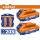 WADFOW ΣΕΤ 2τεμ ΜΠΑΤ. WLBP520 Li-ion 20V / 2Ah (WOS240682)