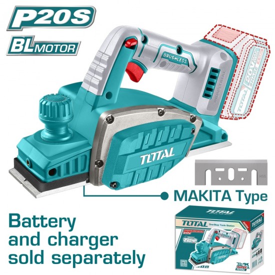 TOTAL ΕΠΑΓΓ. ΠΛΑΝΗ ΜΠΑΤ. Li-ion 20V ΧΩΡΙΣ ΜΠΑΤΑΡΙΑ & ΦΟΡΤΙΣΤΗ (TRLI20401)