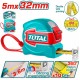 TOTAL ΕΠΑΓΓ. ΜΕΤΡΟΤΑΙΝΙΑ 5m X 32mm ΜΕΤΡΙΚΟ & ΙΝΤΣΑ (TMT80532)