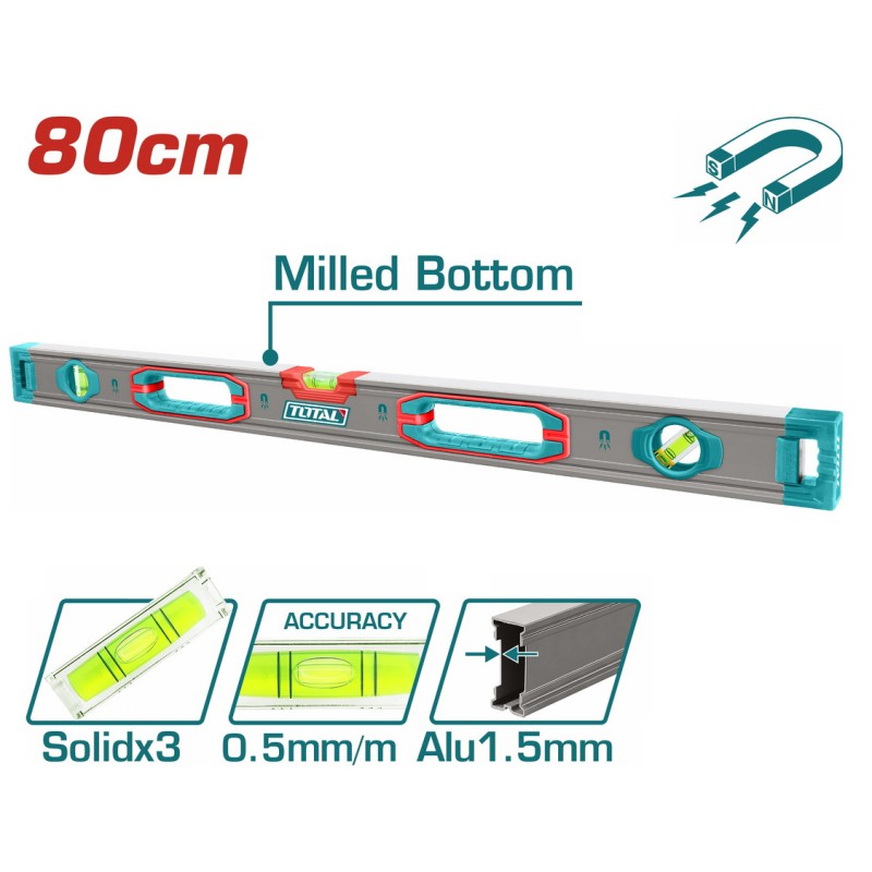 TOTAL ΕΠΑΓΓ. ΑΛΦΑΔΙ ΑΛΟΥΜΙΝΙΟΥ ΜΑΓΝΗΤΙΚΟ 80cm (TMT28028M)