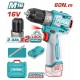 TOTAL ΕΠΑΓΓ. ΔΡΑΠ/ΒΙΔΟ ΜΠΑΤ. Li-ion 16V / 2Ah / 60Nm / 2 ΜΠΑΤ (TDLI16682)
