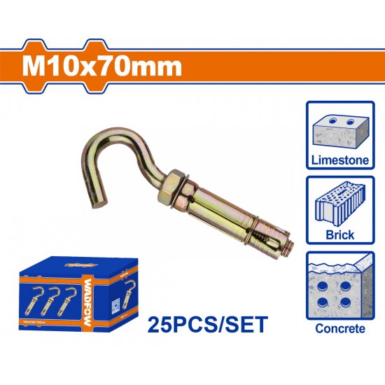 WADFOW ΒΙΣΜΑ ΜΕΤΑΛΛΙΚΟ Β.Τ ΜΕ ΓΑΝΤΖΟ 10X70mm 25TEM (WDQ4533)