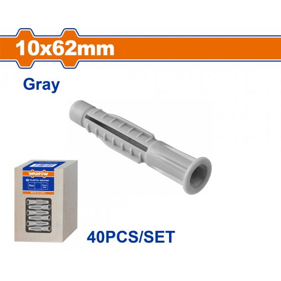 WADFOW ΒΙΣΜΑ ΠΛΑΣΤΙΚΟ PE ΜΕ ΡΟΔΕΛΑ UNIVERSAL 10X62mm 40TEM (WXTFA31)