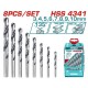 TOTAL ΕΠΑΓΓ. ΣΕΤ ΤΡΥΠΑΝΙΑ HSS DIN4341 8ΤΕΜ (TACSD0085)