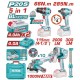 TOTAL ΕΠΑΓΓ. ΣΕΤ 5τεμ ΕΡΓΑΛΕΙΩΝ ΜΠΑΤ. Li-ion 20V / 4Ah / 2 ΜΠΑΤΑΡΙΕΣ BL Motor (TOSLI250692E)