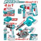 TOTAL ΕΠΑΓΓ. ΣΕΤ 4τεμ ΕΡΓΑΛΕΙΩΝ ΜΠΑΤ. Li-ion 20V / 4Ah / 2 ΜΠΑΤΑΡΙΕΣ BL Motor (TOSLI250695E)
