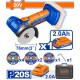 WADFOW MINI ΓΩΝΙΑΚΟΣ ΤΡΟΧΟΣ ΜΠΑΤ. Li-ion 20V / 2Ah / 1 ΜΠΑΤΑΡΙΑ (WLAP573)