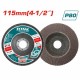 TOTAL ΠΟΛΥΠΤΕΡΟ ΓΥΑΛΙΣΜΑΤΟΣ ΜΕΤΑΛΛΟΥ / ΙΝΟΧ 115mm P80 (TAC631153)